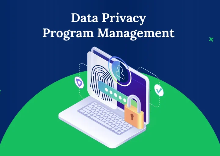 a laptop with a consent management system describing data privacy program management