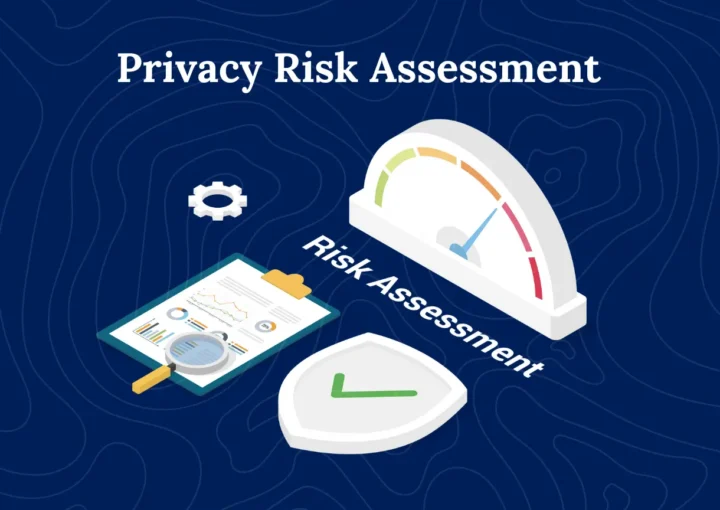 a barometer that is showing privacy risk assessment indicator in red