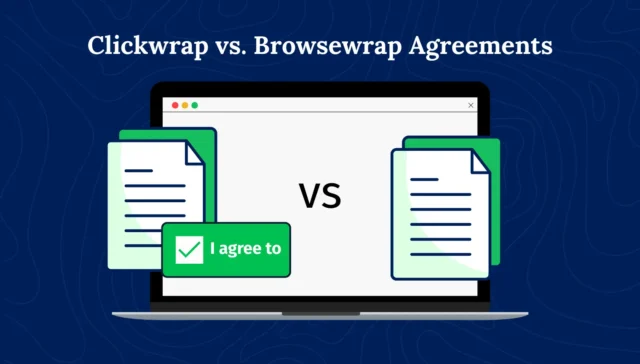 two documents showing clickwrap vs browsewrap agreement